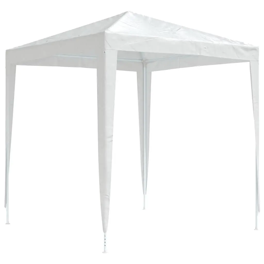 Party Tent Polyethylene 2x2m White Heavy-Duty Iron Frame Outdoor Canopy Gazebo Garden Shelter