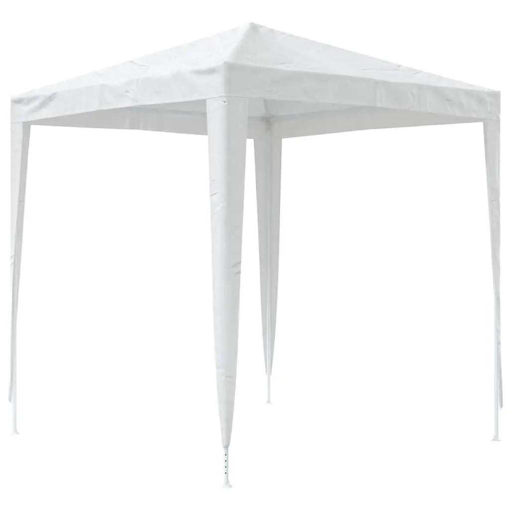 Party Tent Polyethylene 2x2m White Heavy-Duty Iron Frame Outdoor Canopy Gazebo Garden Shelter