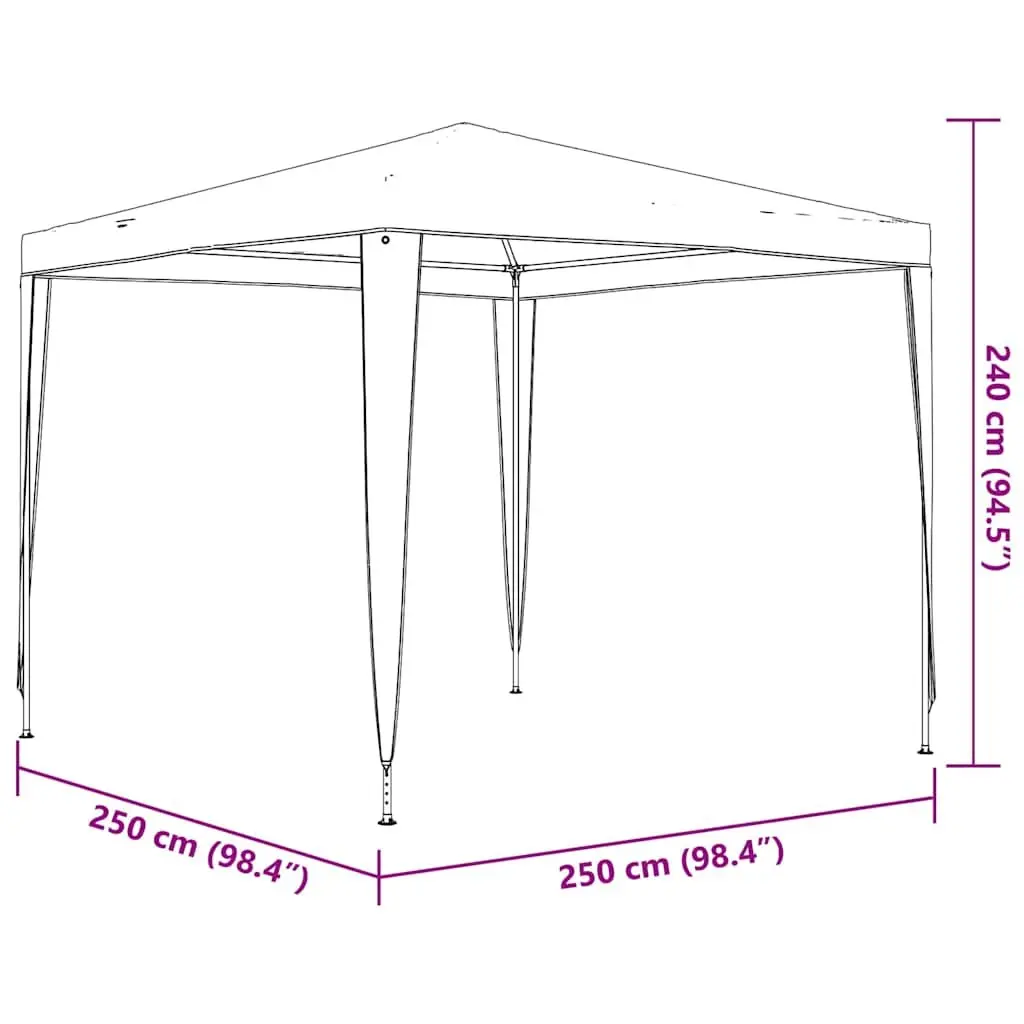 Party Tent Iron 2.5x2.5m White Canopy Gazebo Outdoor Structure