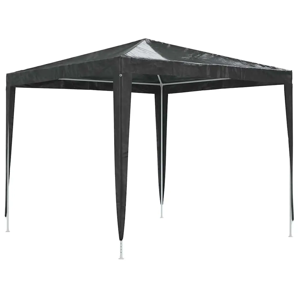 Party Tent Steel Frame 2.5x2.5m Anthracite Polyethylene Canopy Outdoor Gazebo