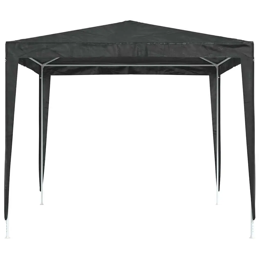 Party Tent Steel Frame 2.5x2.5m Anthracite Polyethylene Canopy Outdoor Gazebo