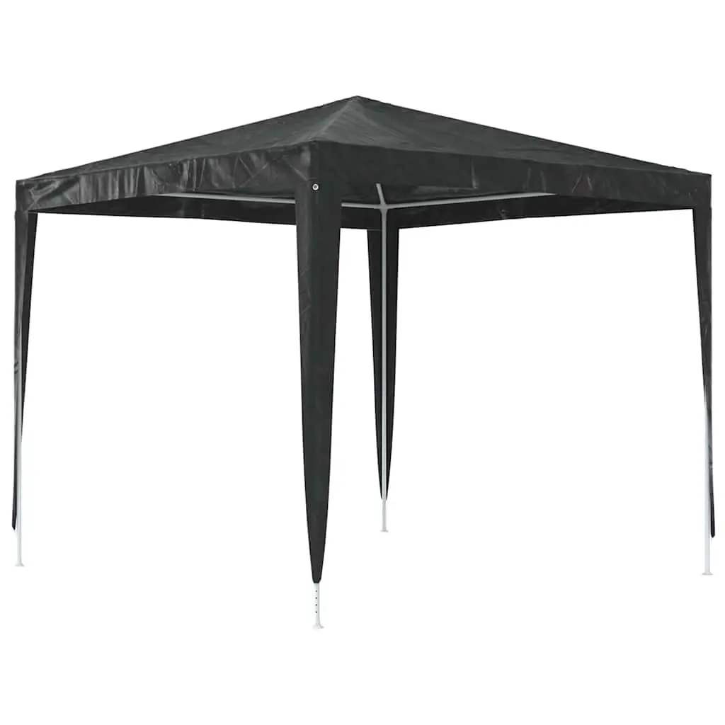 Party Tent Steel Frame 2.5x2.5m Anthracite Polyethylene Canopy Outdoor Gazebo