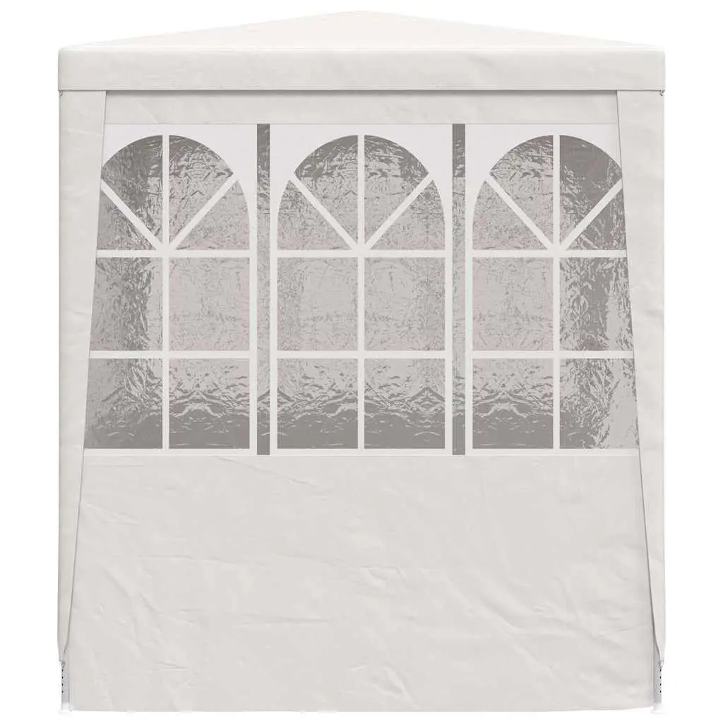 Party Tent Polyethylene 2x2m White Outdoor Canopy Gazebo with Side Walls Door Windows