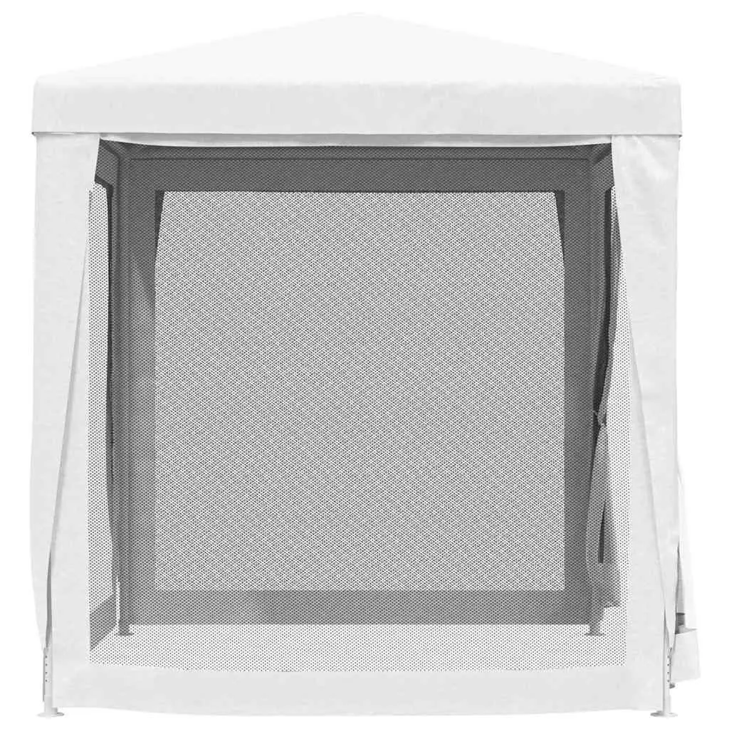 Party Tent Iron Frame 2x2m White Mesh Sidewalls