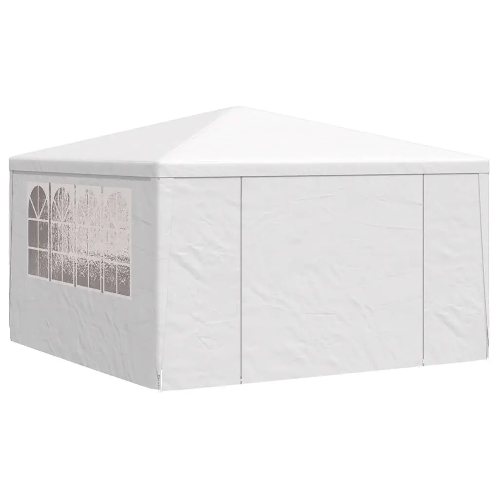 Party Tent Polyethylene 4x4m White Canopy Gazebo Outdoor Garden Pavilion