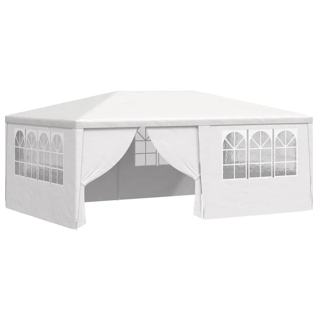 Party Tent Polyethylene 4x6m White Outdoor Gazebo with Side Walls Panels