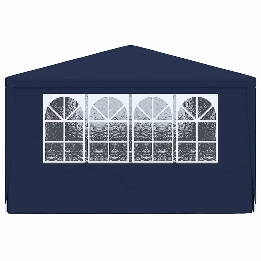 Party Tent Polyethylene 4x6m Blue with Side Walls and Panels