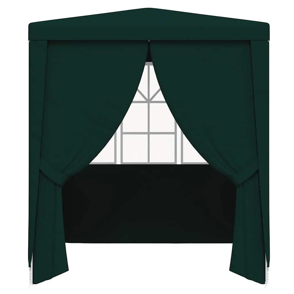 Party Tent 2x2m Green Outdoor Canopy Gazebo with Side Walls Door Windows