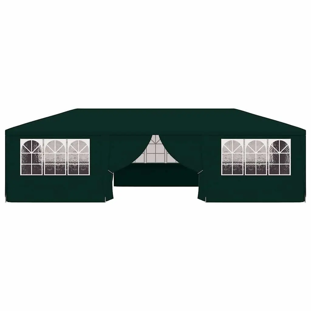 Outdoor Canopy Green Polyethylene Party Tent 4x9m with Side Walls and Door Panel for Garden Events
