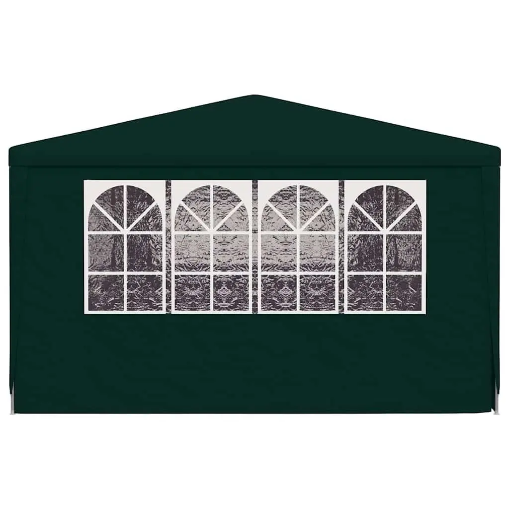 Outdoor Canopy Green Polyethylene Party Tent 4x9m with Side Walls and Door Panel for Garden Events