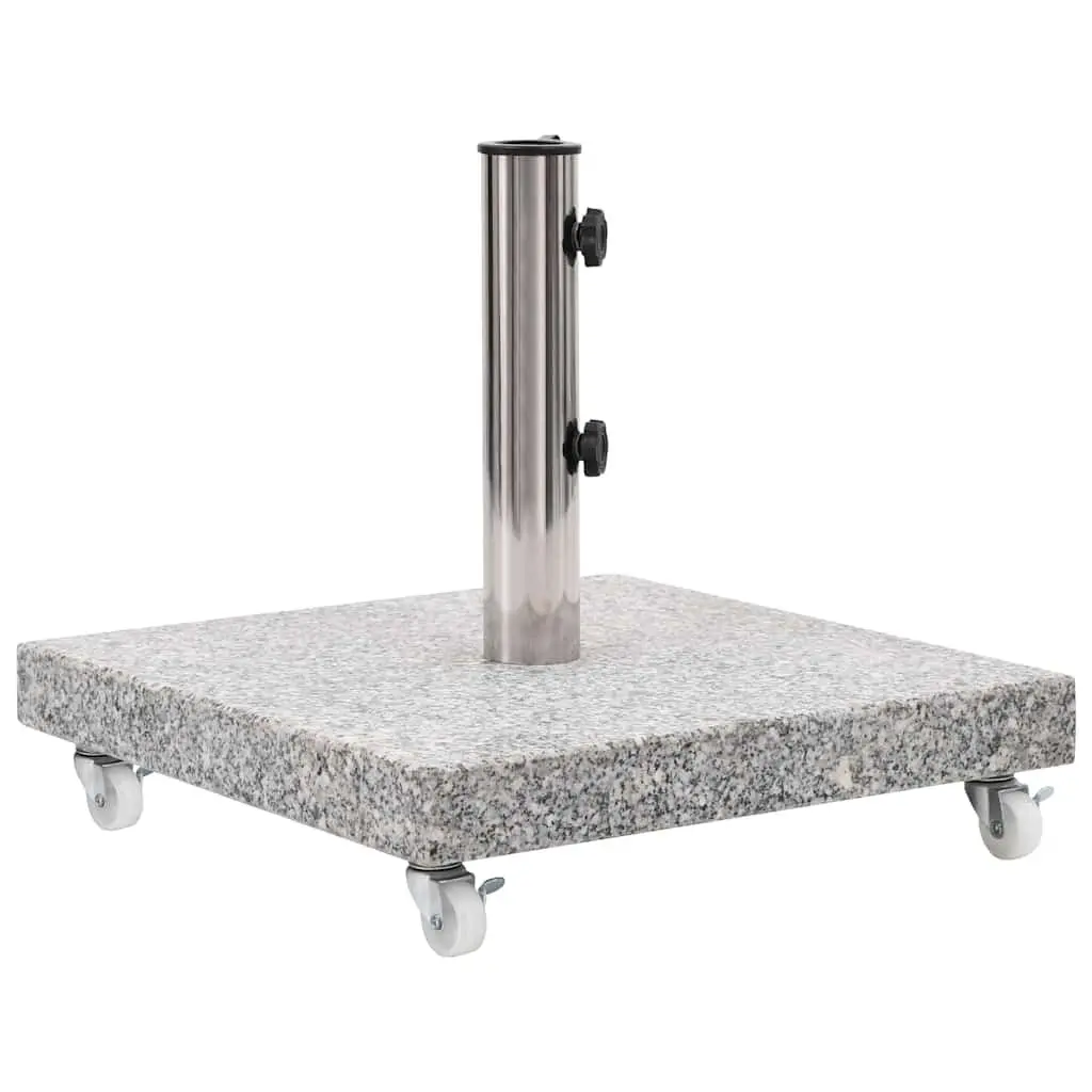 Parasol Base Granite 30kg Square Grey Outdoor Umbrella Holder Weight Plate