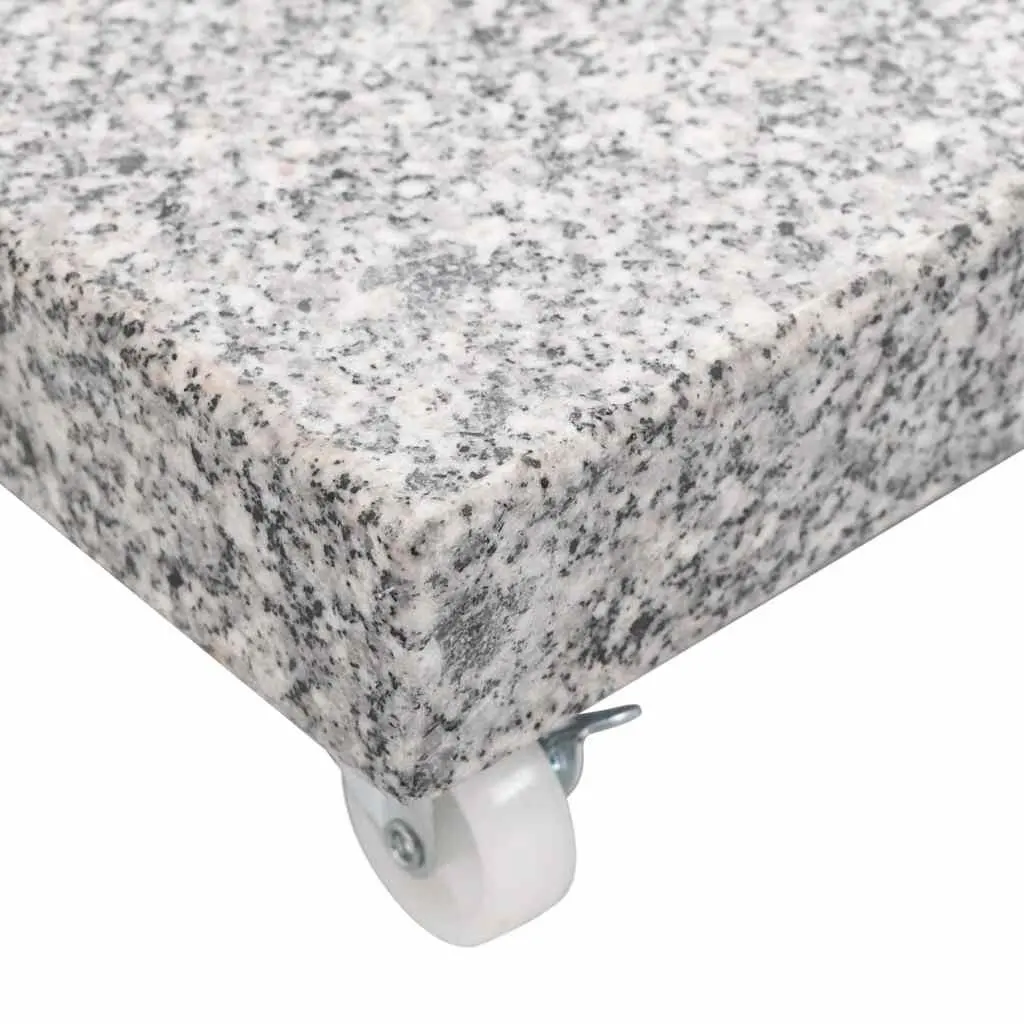 Parasol Base Granite 30kg Square Grey Outdoor Umbrella Holder Weight Plate