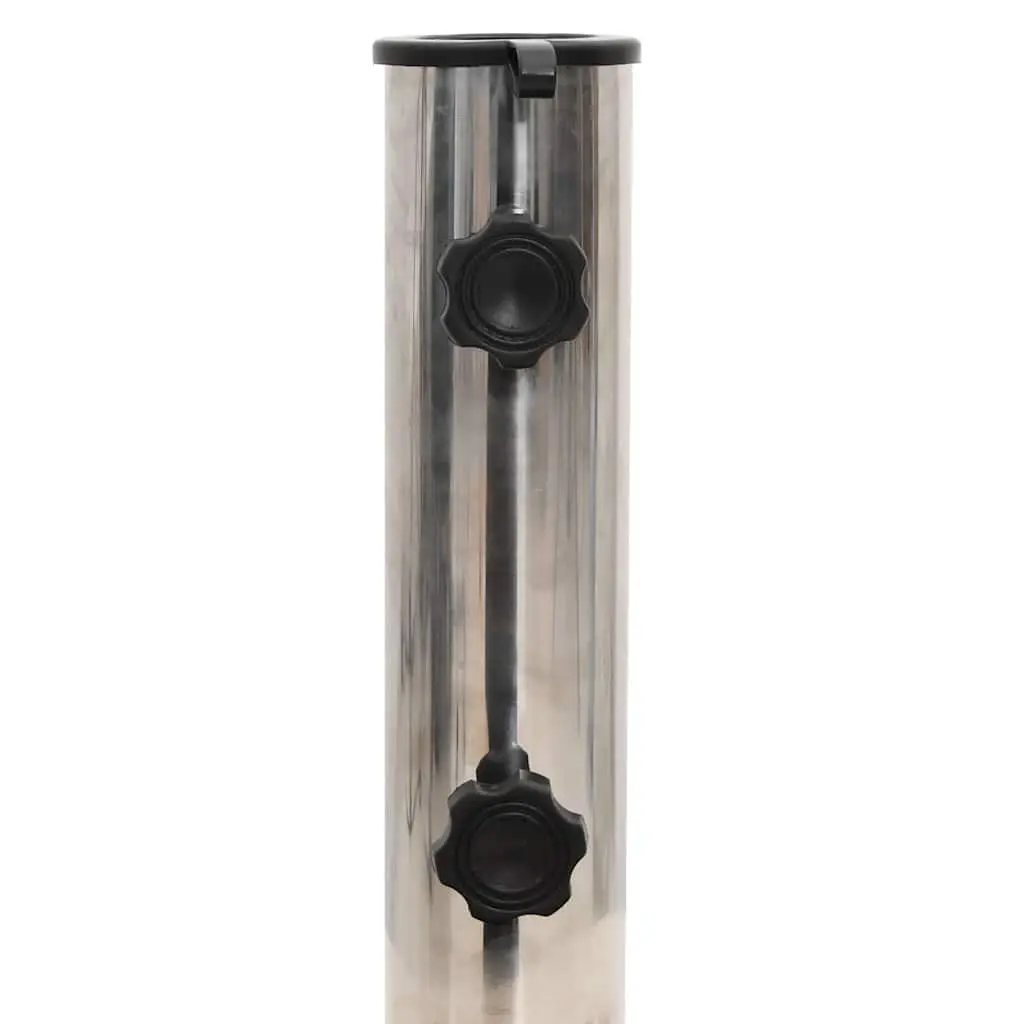 Round Granite Parasol Base 30kg Outdoor Umbrella Stand Heavy Duty Stable Black