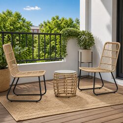 Practical 3 Piece Bistro Set for Any Outdoor Area