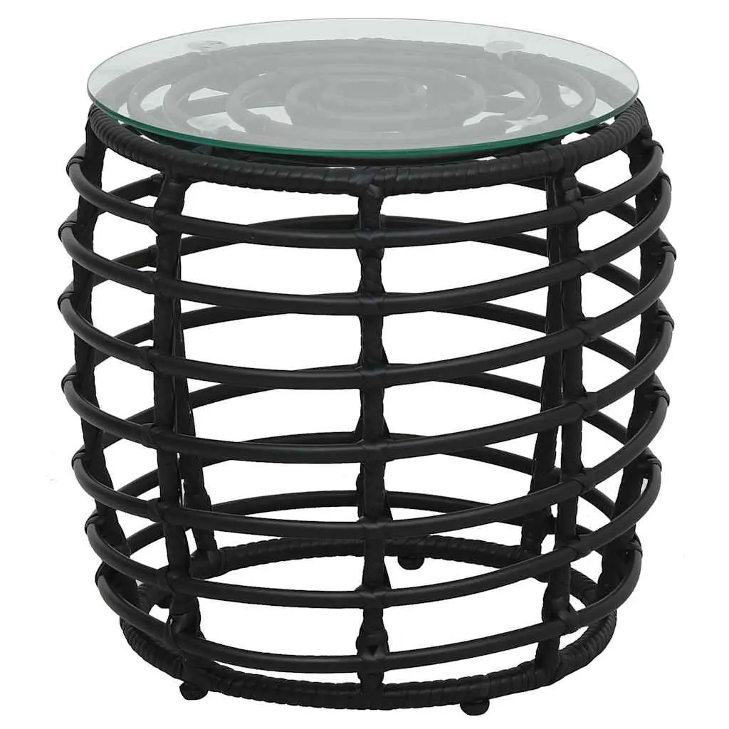 3 Piece Bistro Set Outdoor Garden Furniture Poly Rattan Chairs Coffee Table