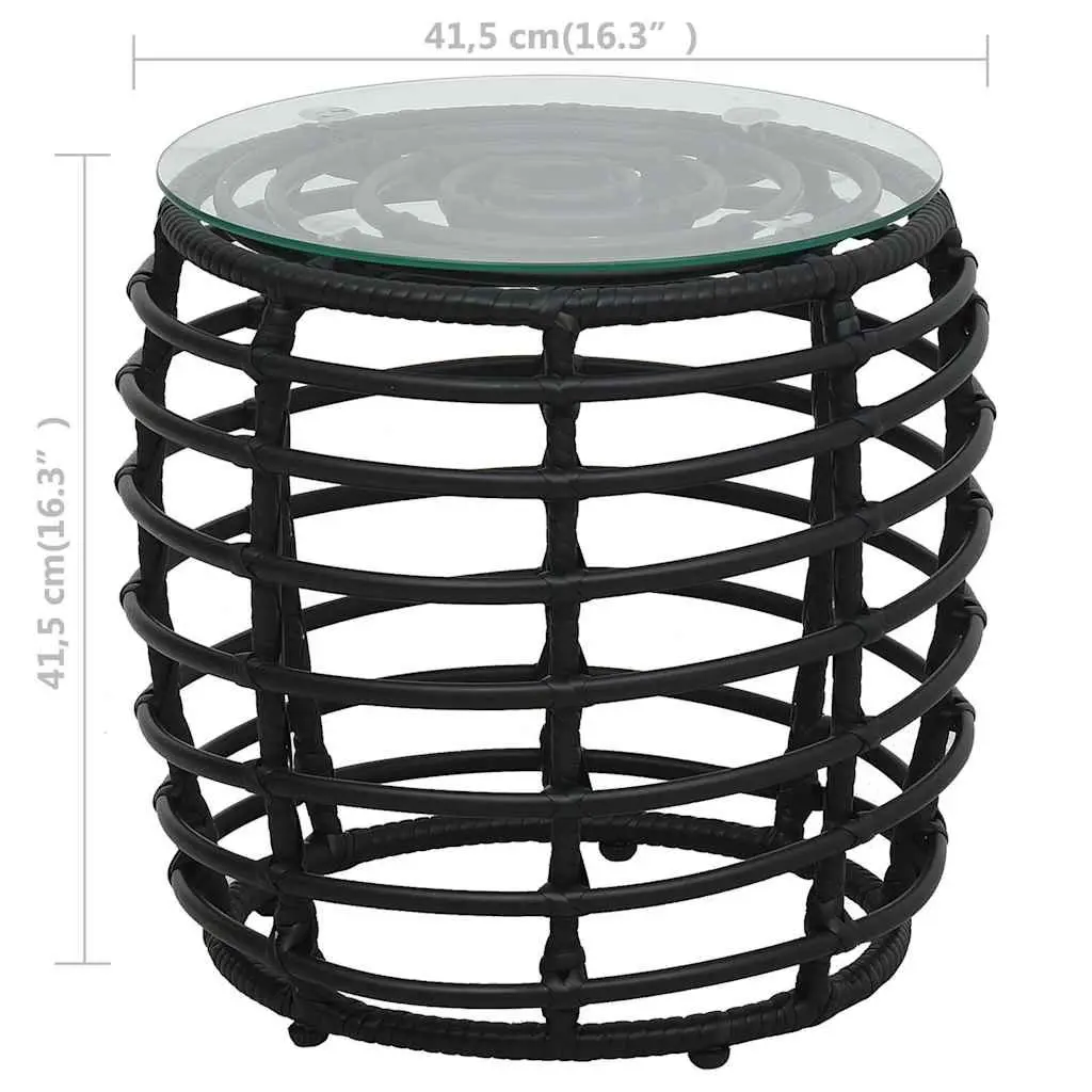 3 Piece Bistro Set Outdoor Garden Furniture Poly Rattan Chairs Coffee Table