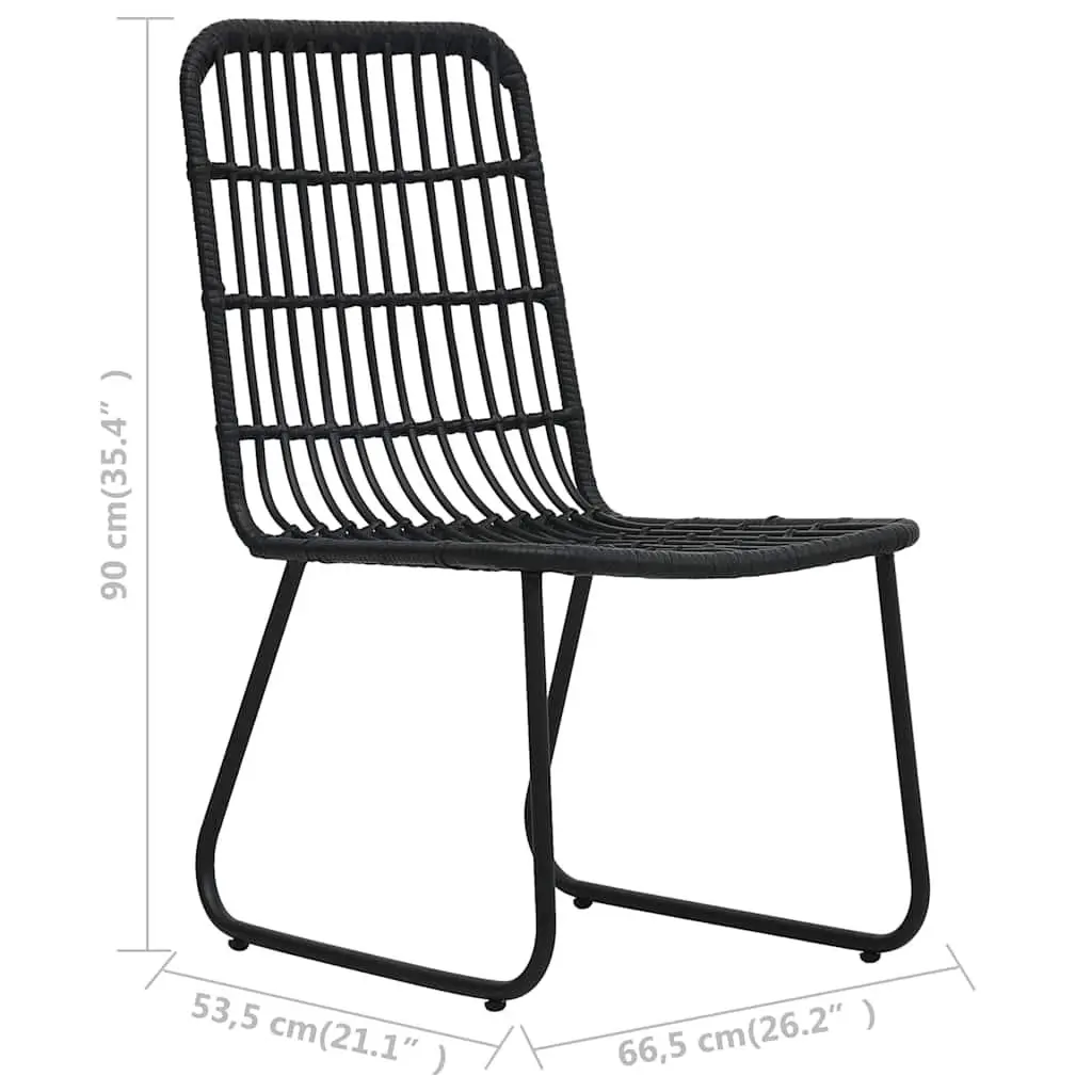 3 Piece Bistro Set Outdoor Garden Furniture Poly Rattan Chairs Coffee Table
