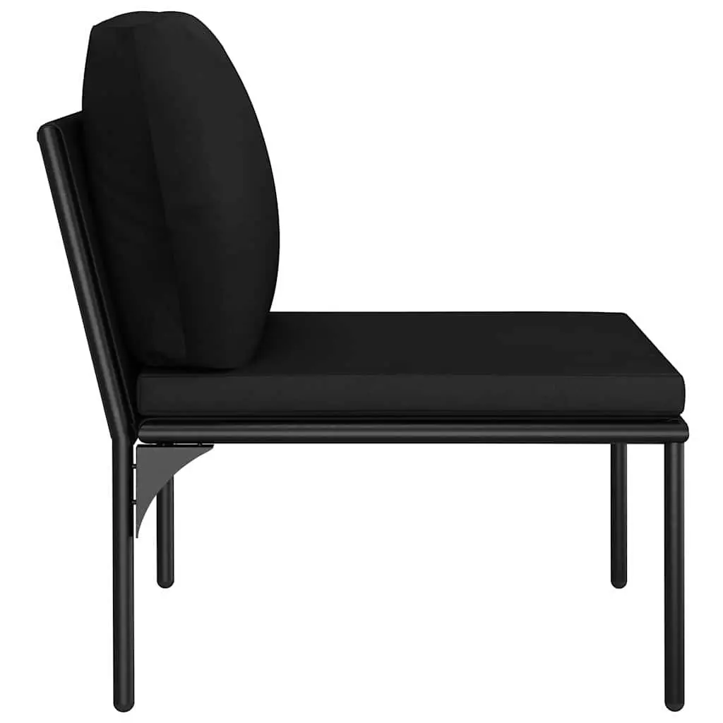 5 Piece Garden Lounge Set Outdoor Furniture with Cushions Black Patio Sectional