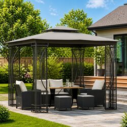 Versatile Outdoor Gazebo with Nets for Your Backyard