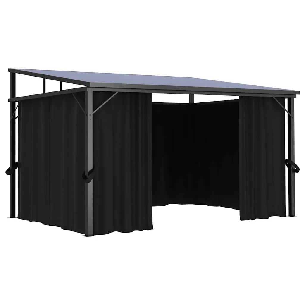 Gazebo Aluminium and Steel 405x294x244 cm Anthracite