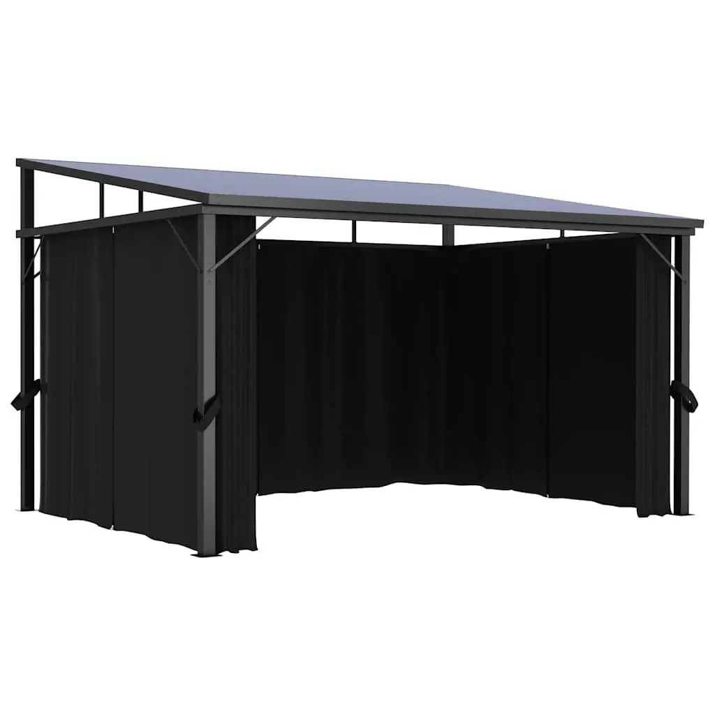 Gazebo Aluminium and Steel 405x294x244 cm Anthracite