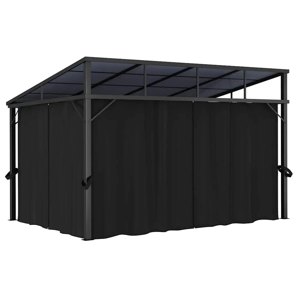 Gazebo Aluminium and Steel 405x294x244 cm Anthracite