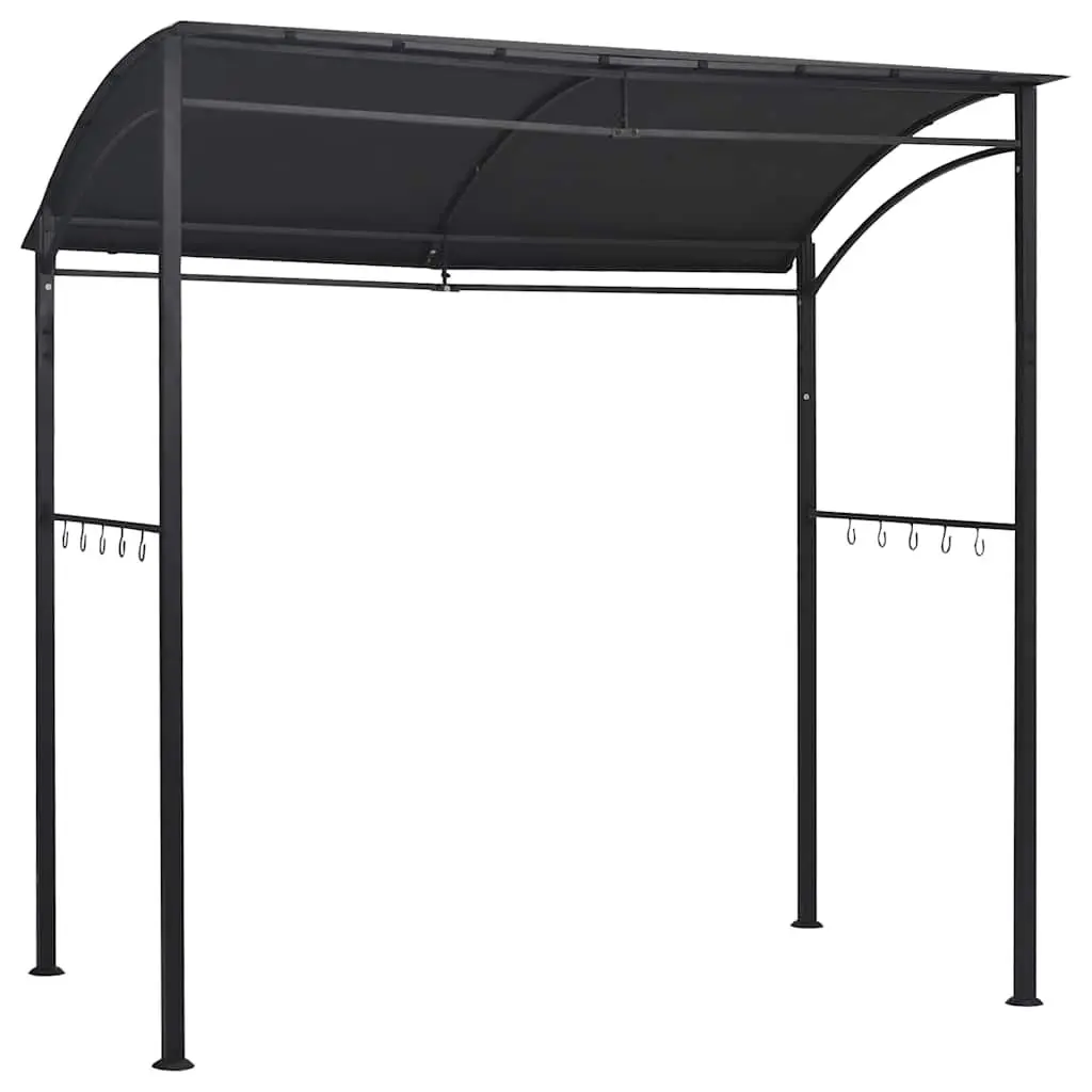 BBQ Gazebo 215x150x220 cm Anthracite Steel Frame Weather Resistant Outdoor