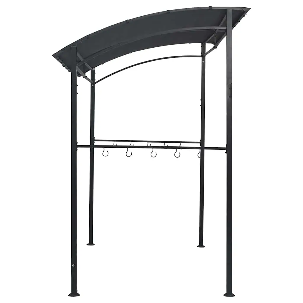 BBQ Gazebo 215x150x220 cm Anthracite Steel Frame Weather Resistant Outdoor