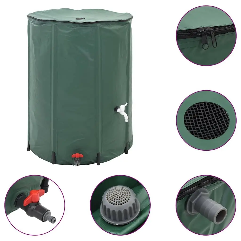 Rain Water Tank Collapsible 1350L Garden Watering Storage Barrel with Spigot