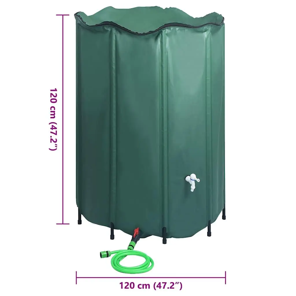Rain Water Tank Collapsible 1350L Garden Watering Storage Barrel with Spigot
