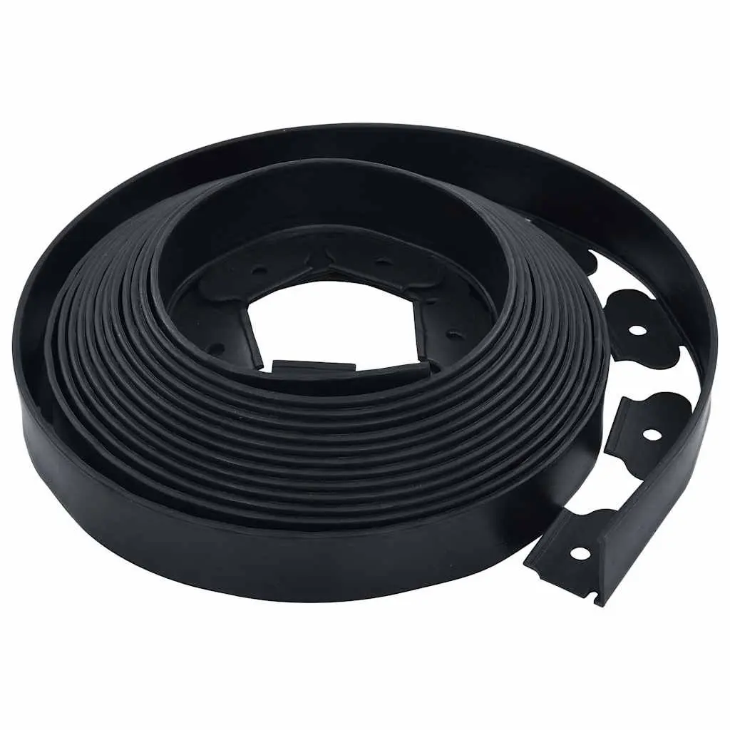 Lawn Edging Border Flexible PE 10m Black