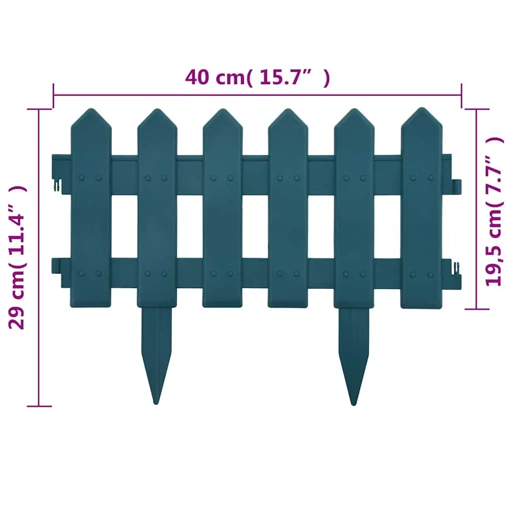 Garden Lawn Edging Borders PP 10m Green Outdoor Fence