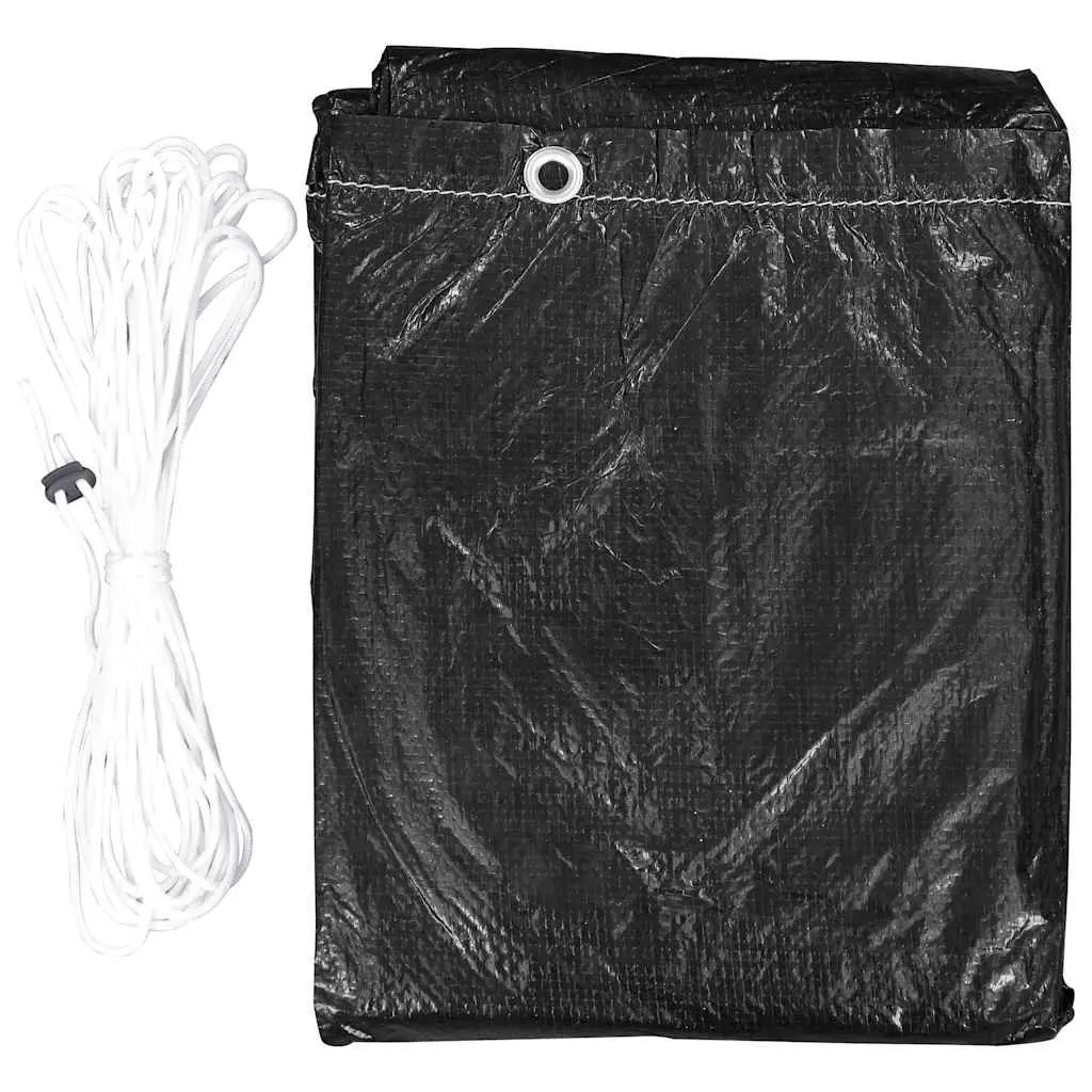 Swing Bench Cover Polyethylene 135x105x175cm Black Water-resistant Protective Furniture Cover