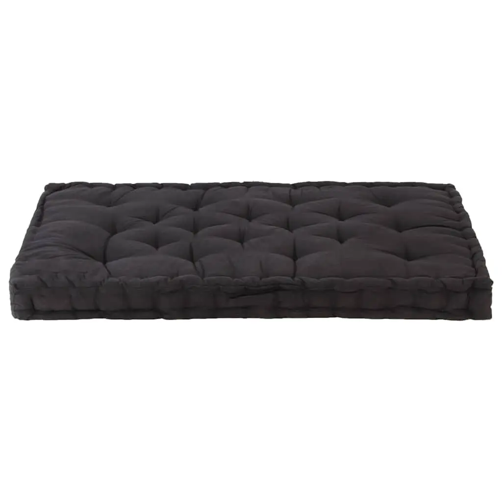 Black Cotton Cushion for Indoor and Outdoor Use