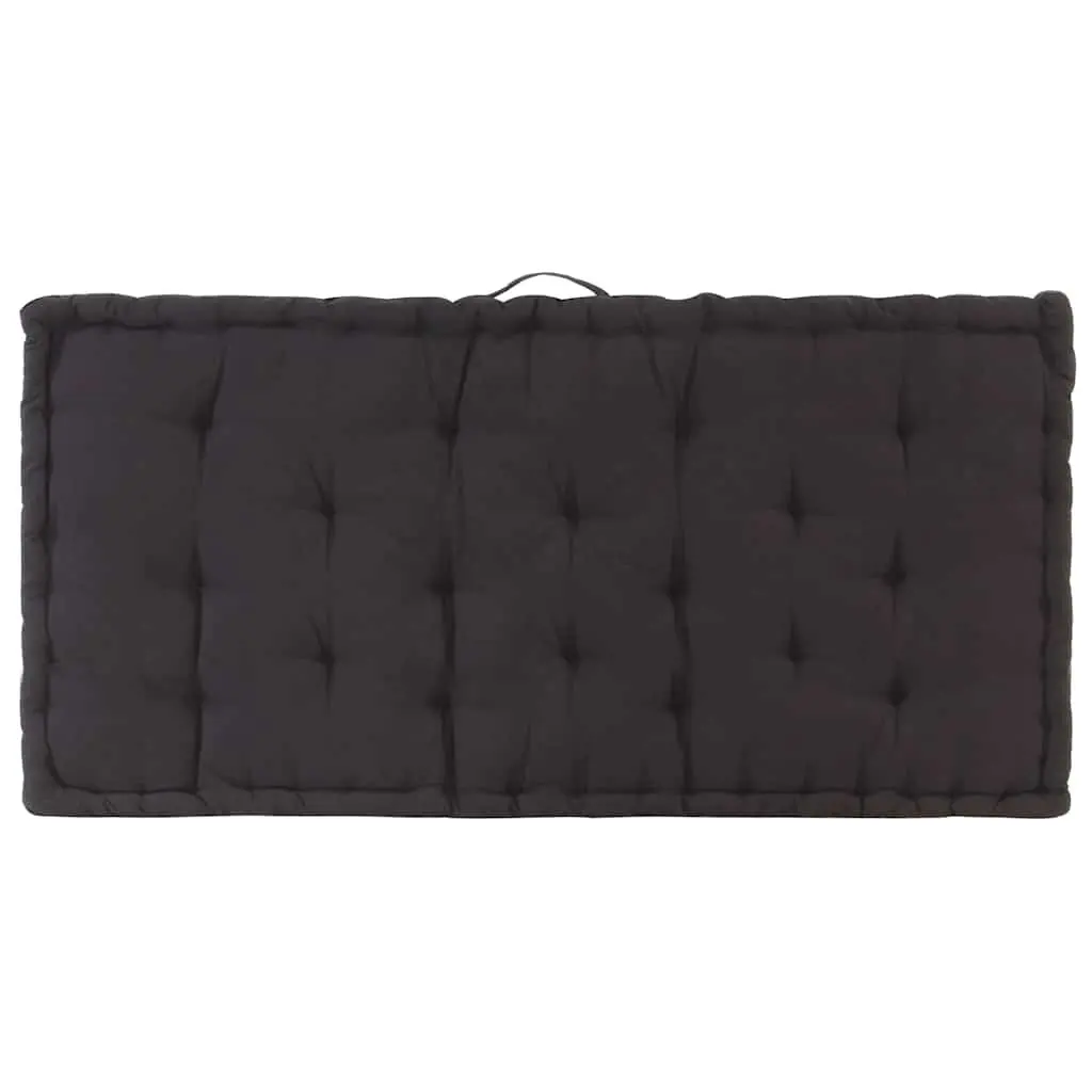 Black Cotton Cushion for Indoor and Outdoor Use