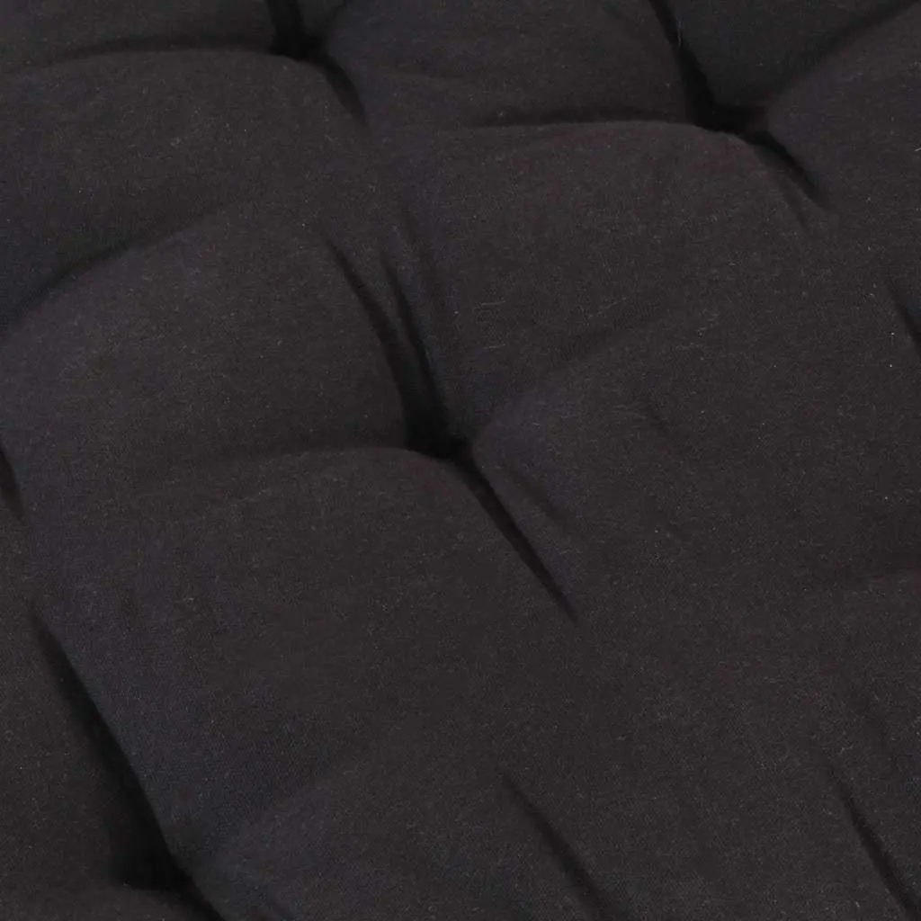 Black Cotton Cushion for Indoor and Outdoor Use