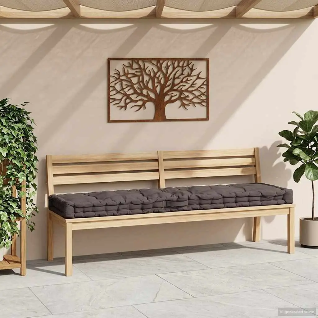 Pallet Cushion Cotton Thick Padding Anthracite 120x40x7cm Outdoor Indoor Seat Pad