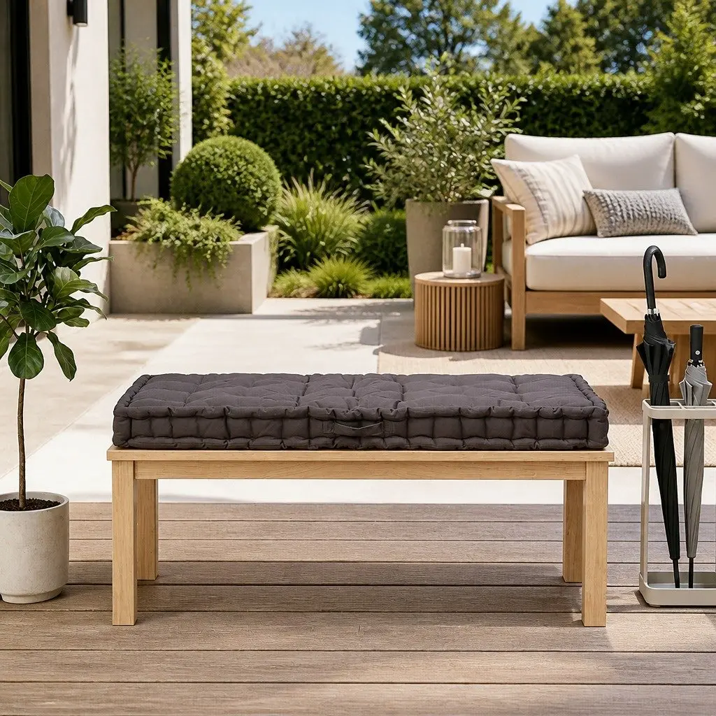 Pallet Cushion Seat Pad Cotton Thick Padding 120x80x10cm Anthracite Indoor Outdoor Garden Furniture