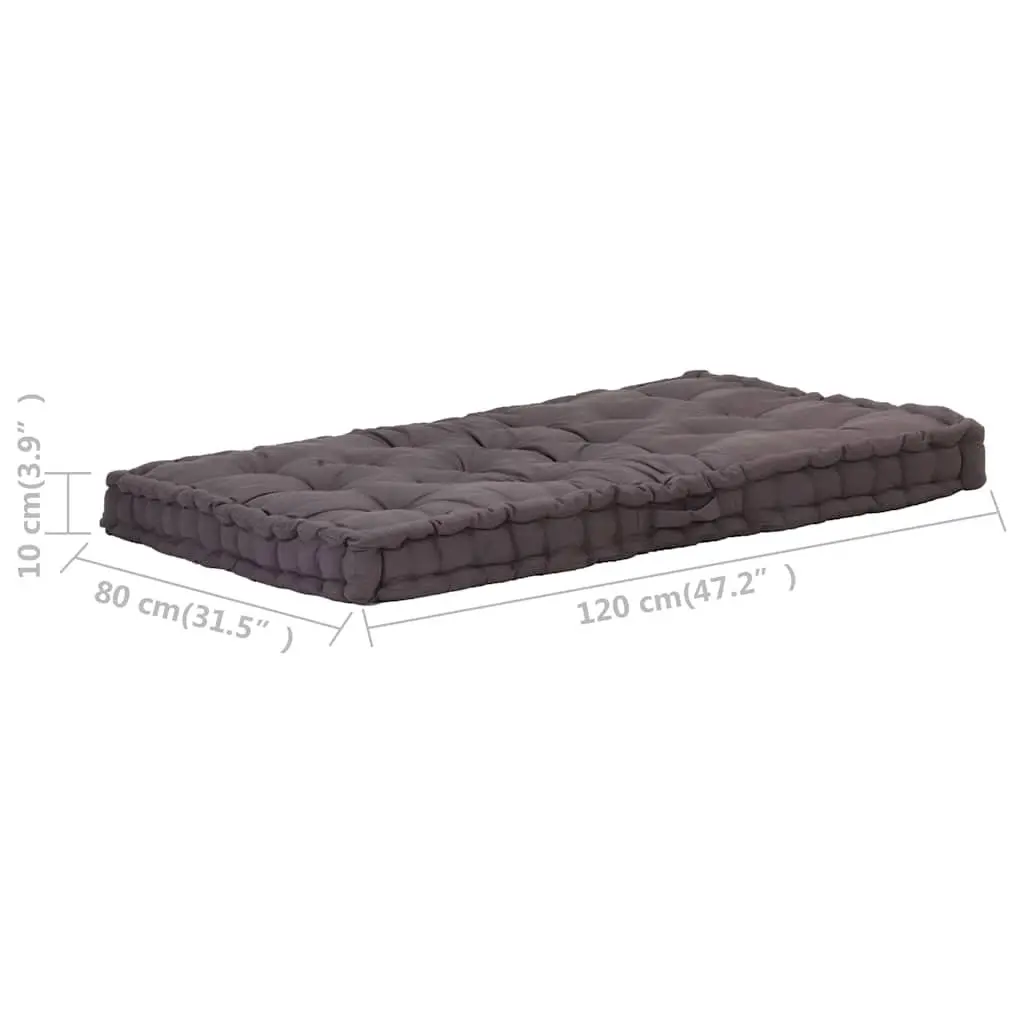Pallet Cushion Seat Pad Cotton Thick Padding 120x80x10cm Anthracite Indoor Outdoor Garden Furniture