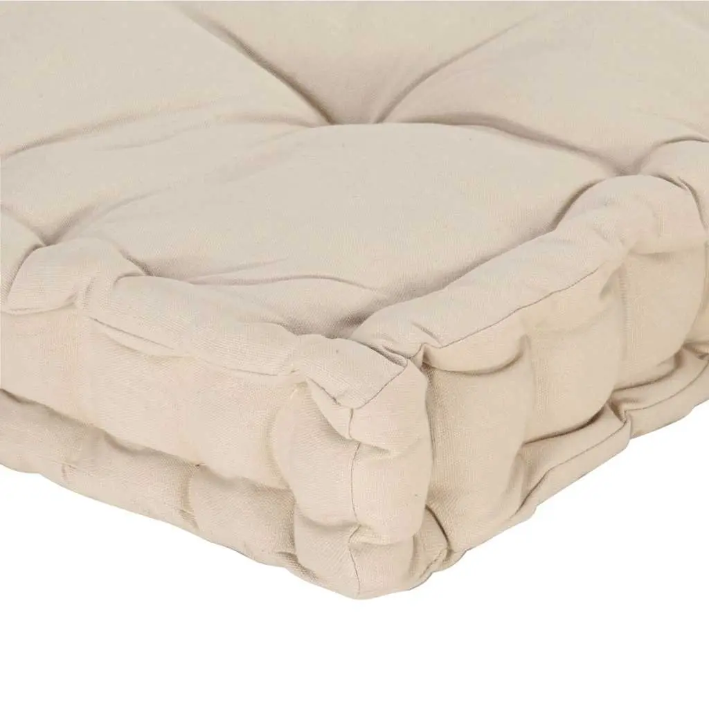 Pallet Floor Cushion Beige Cotton Outdoor Garden Bench Seat Pad 120x80x10cm