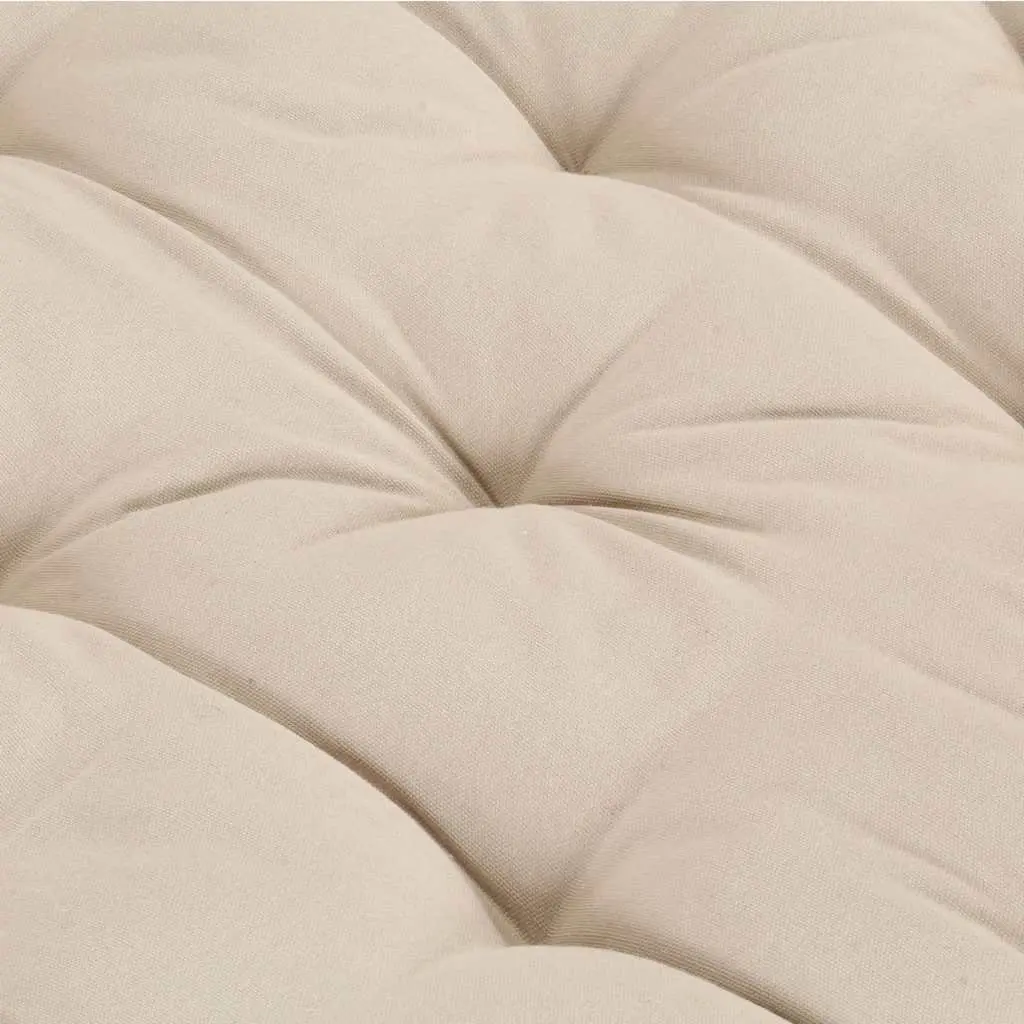 Pallet Floor Cushion Beige Cotton Outdoor Garden Bench Seat Pad 120x80x10cm