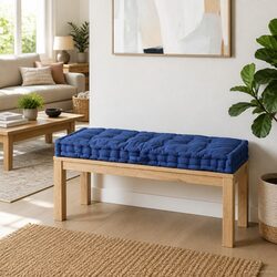 Comfortable Blue Outdoor Sofa Cushion 120x80x10cm