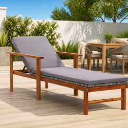 Practical Grey Sun Lounger for Your Outdoor Areas