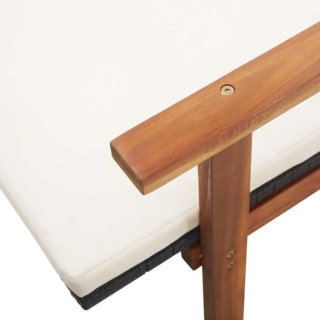 Sun Lounger with Cushion for Patio Use
