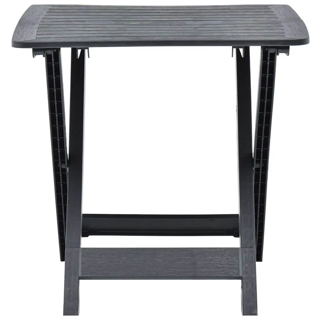 Folding Garden Table Weather-Resistant Plastic 79 x 72 x 70 cm Anthracite