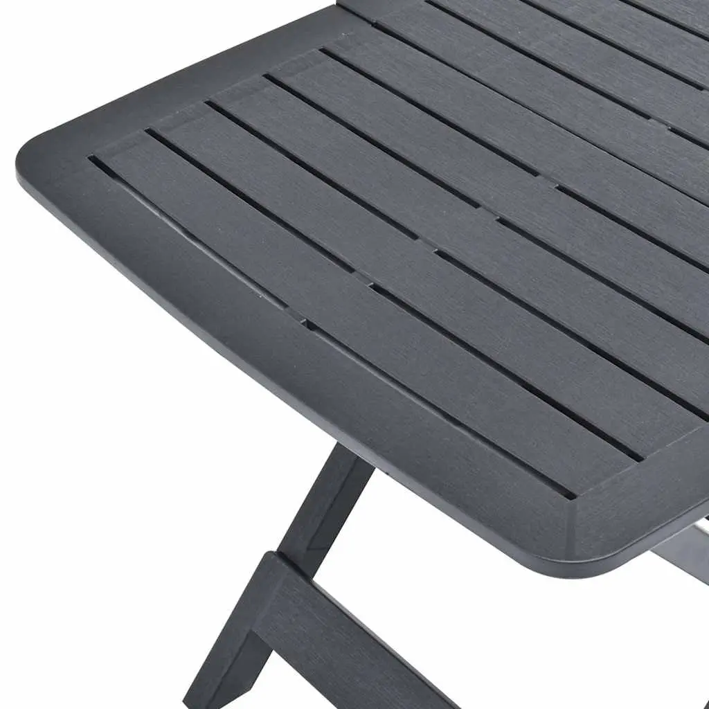 Folding Garden Table Weather-Resistant Plastic 79 x 72 x 70 cm Anthracite