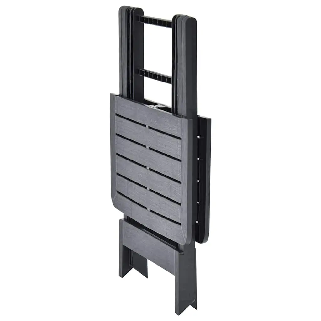 Folding Garden Table Weather-Resistant Plastic 79 x 72 x 70 cm Anthracite