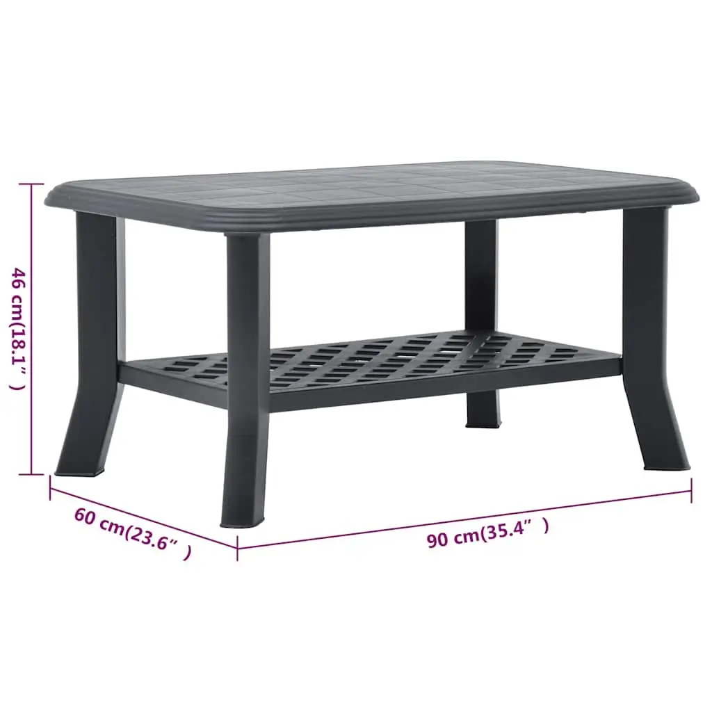 Anthracite Coffee Table for Outdoor Use