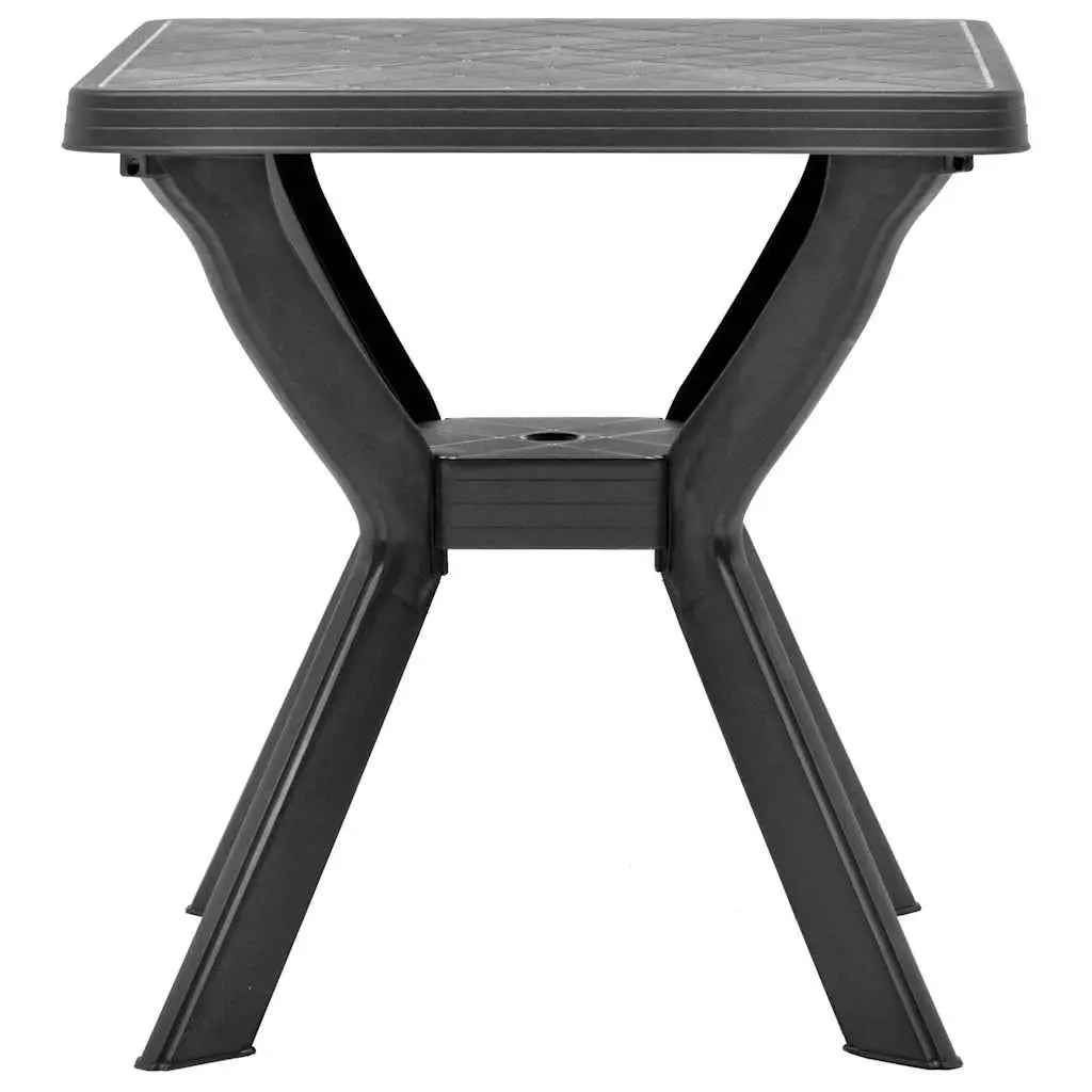Bistro Table Outdoor Plastic 70x70x72cm Anthracite Weather Resistant Lightweight Maintenance Free