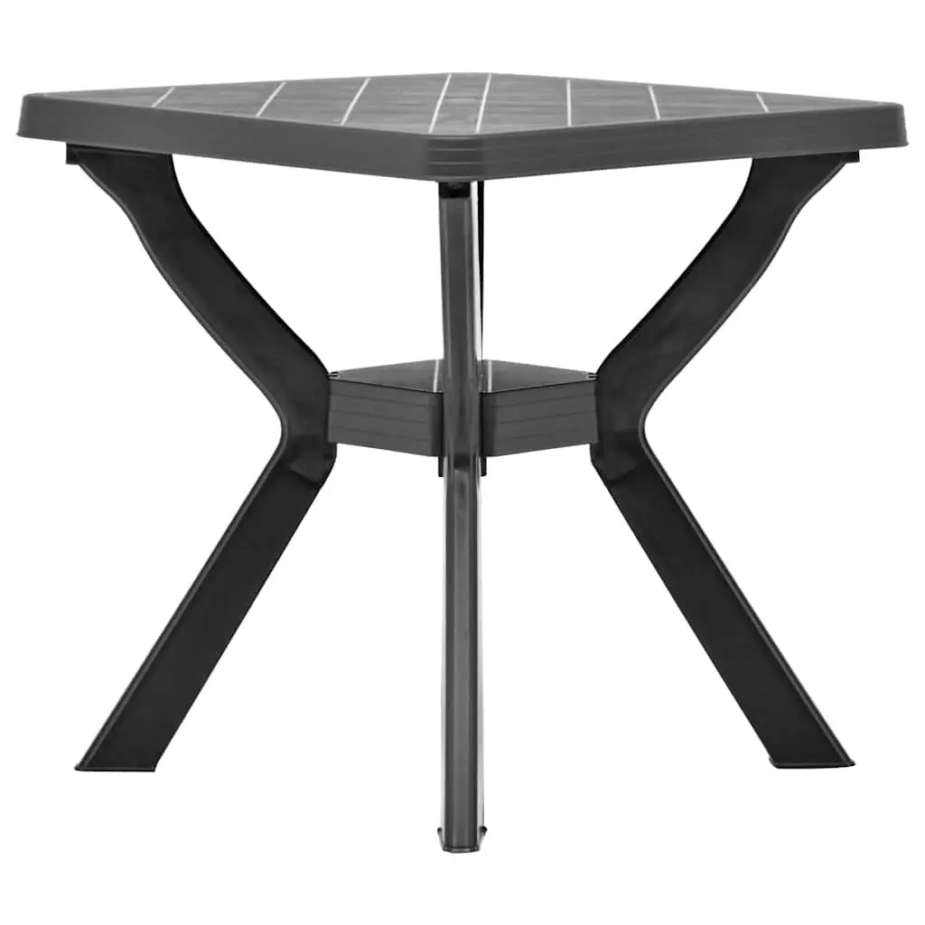 Bistro Table Outdoor Plastic 70x70x72cm Anthracite Weather Resistant Lightweight Maintenance Free